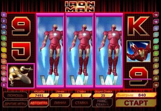 槽的捲軸Iron Man
